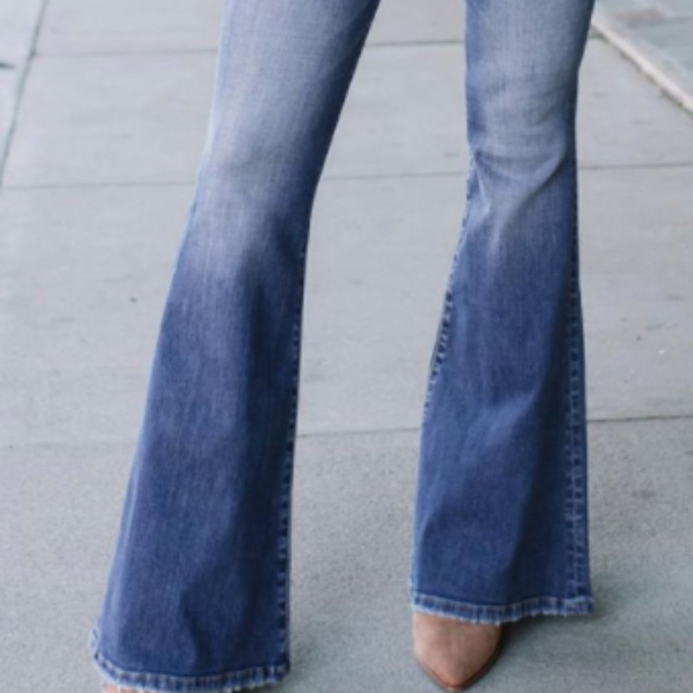Flying Monkey High Waisted Size 28 Flare Jeans